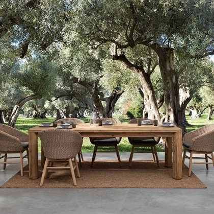 Sedia Abaca in alluminio con intreccio in fibra sintetica di Bizzotto