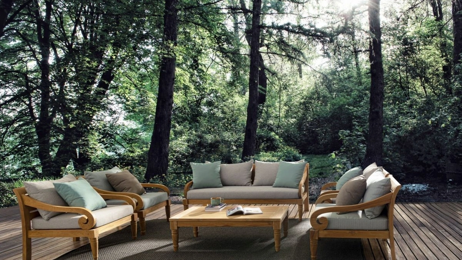 Arredo da esterno in Teak Karuba di Bizzotto