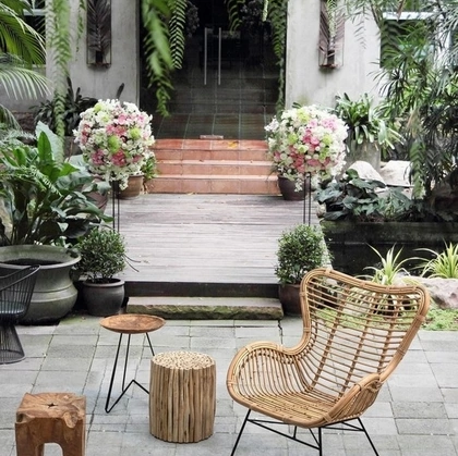 Poltrona in rattan Casilda di Bizzotto