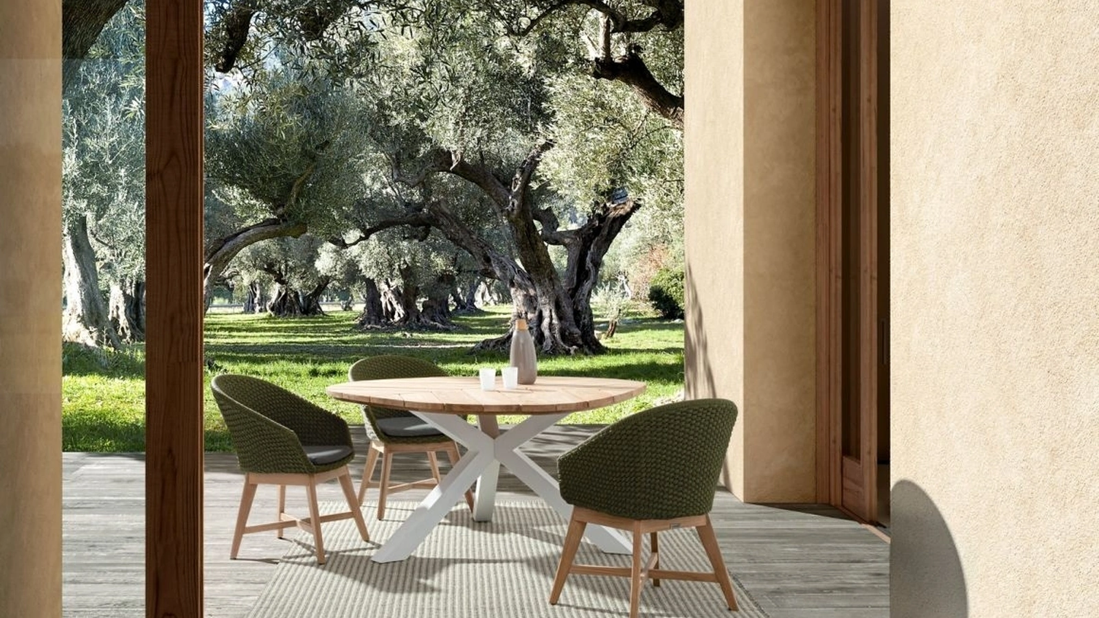 Sedia in corda e teak Coachella di Bizzotto