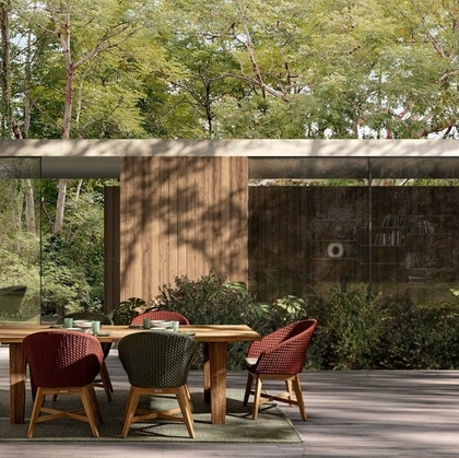 Sedia in corda e teak Coachella di Bizzotto