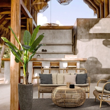 Arredo da esterno Florisel in alluminio effetto rattan di Bizzotto