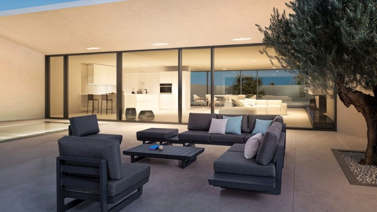 Arredo da esterno Infinity in alluminio e tessuto di Bizzotto