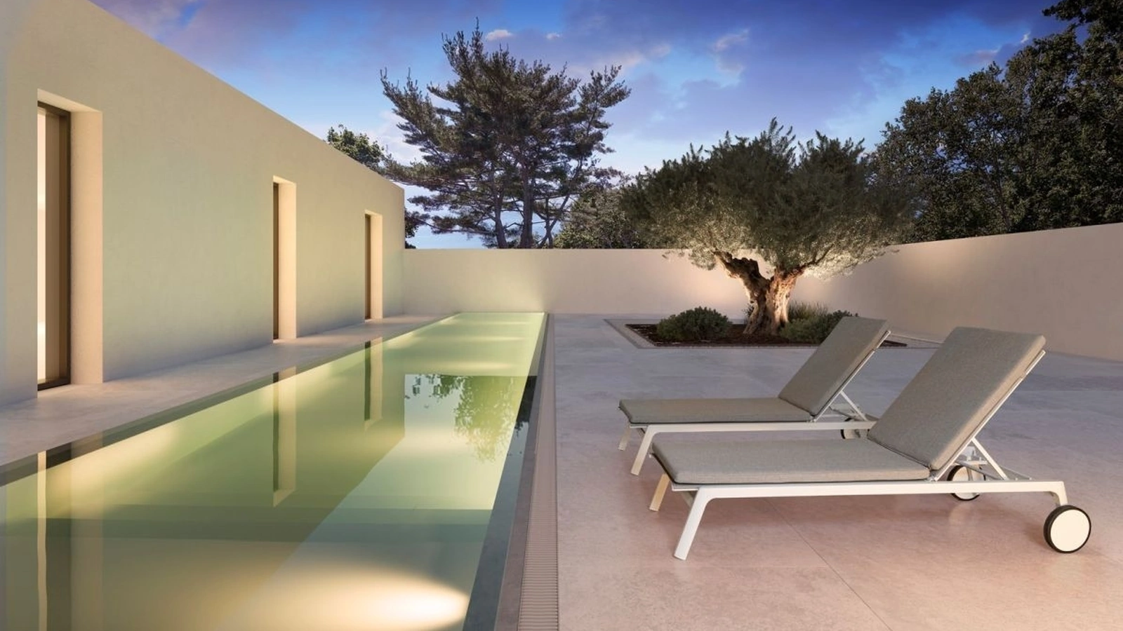 Lettino Jalisco in alluminio e tessuto di Bizzotto