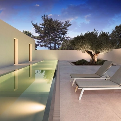 Lettino Jalisco in alluminio e tessuto di Bizzotto