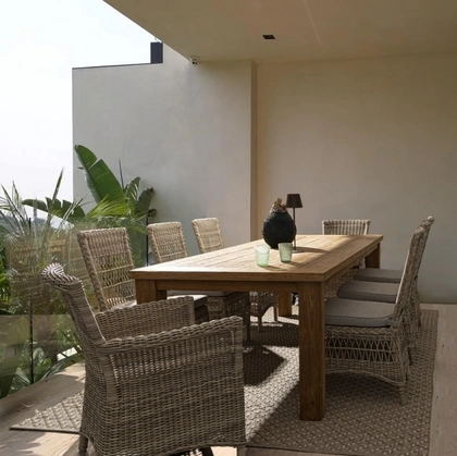 Sedia Jupiter in alluminio con intreccio in fibra sintetica di Bizzotto