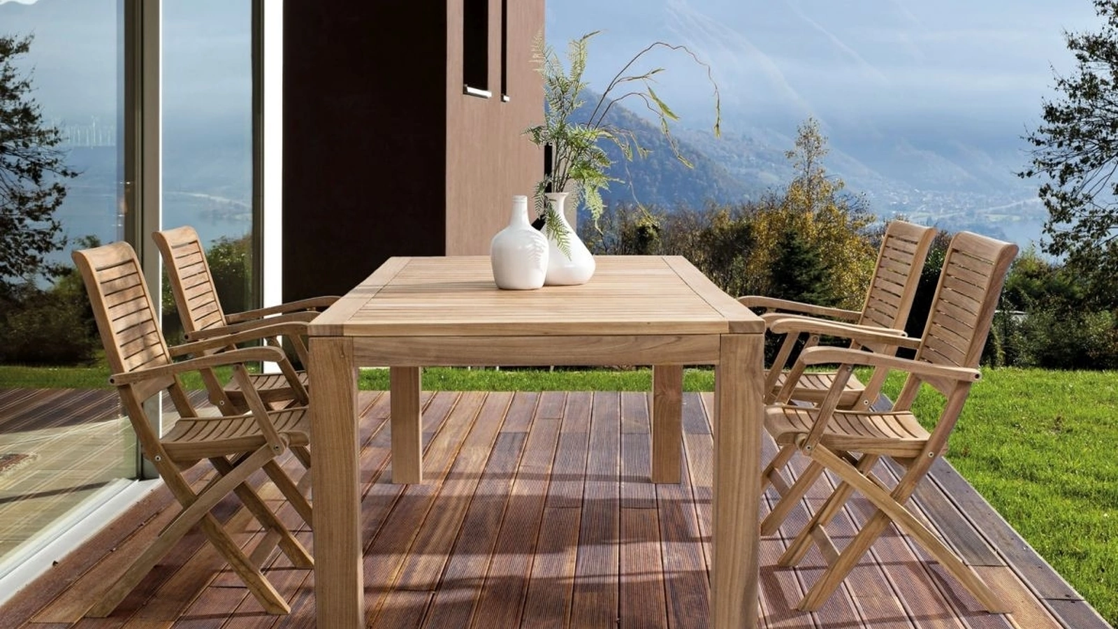 Tavolo e Sedie Maryland in teak di Bizzotto