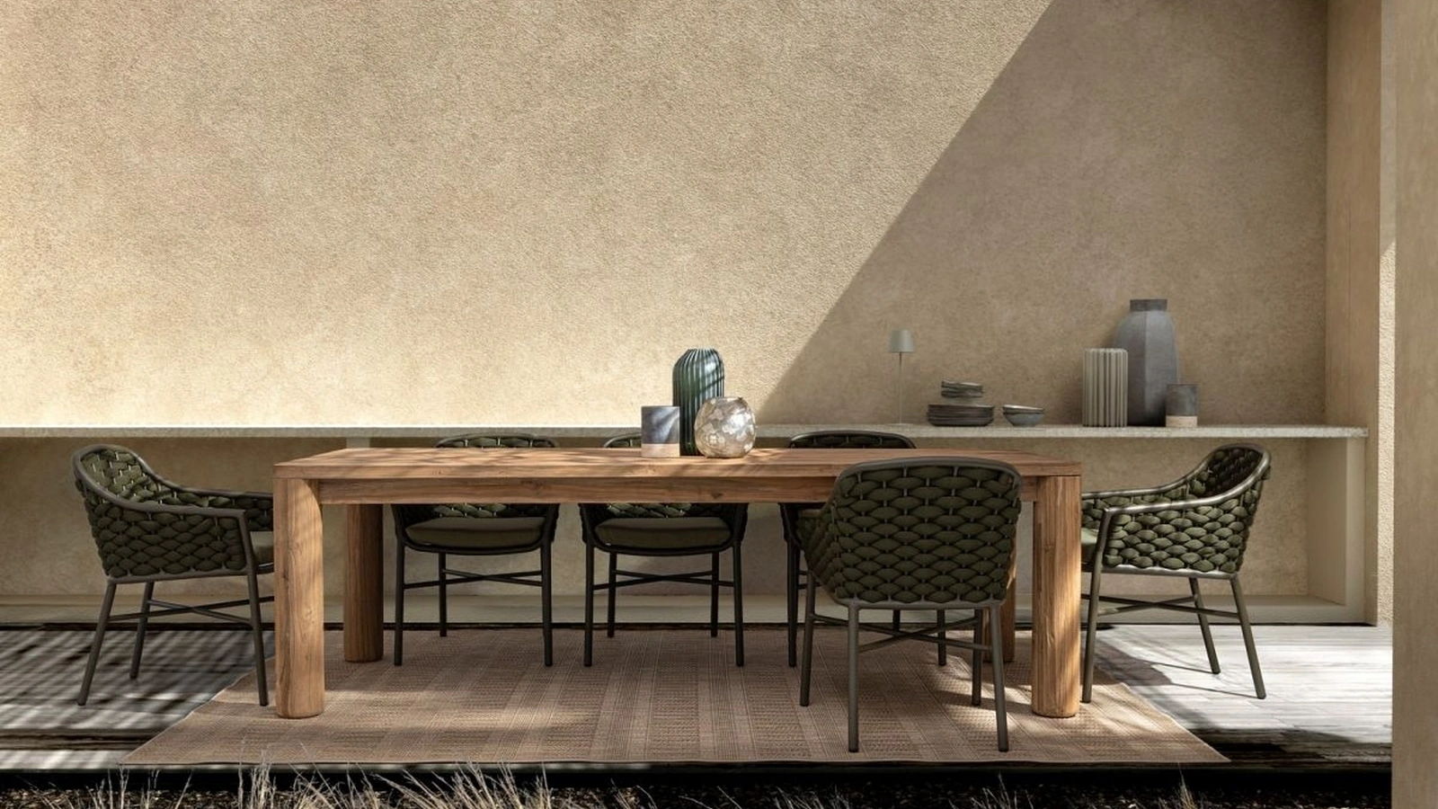 Tavolo Maverick in teak riciclato di Bizzotto