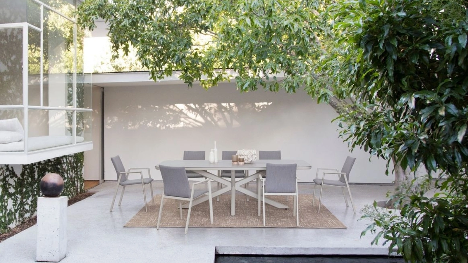 Sedia Odeon in tessuto e alluminio di Bizzotto