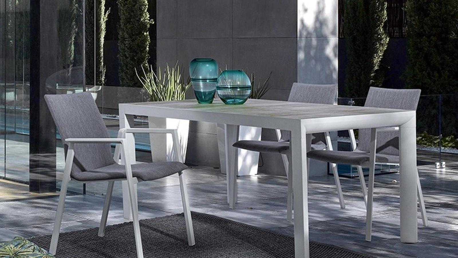 Sedia Odeon in tessuto e alluminio di Bizzotto