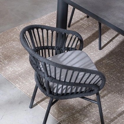 Sedia in corda e alluminio Odivelas di Bizzotto