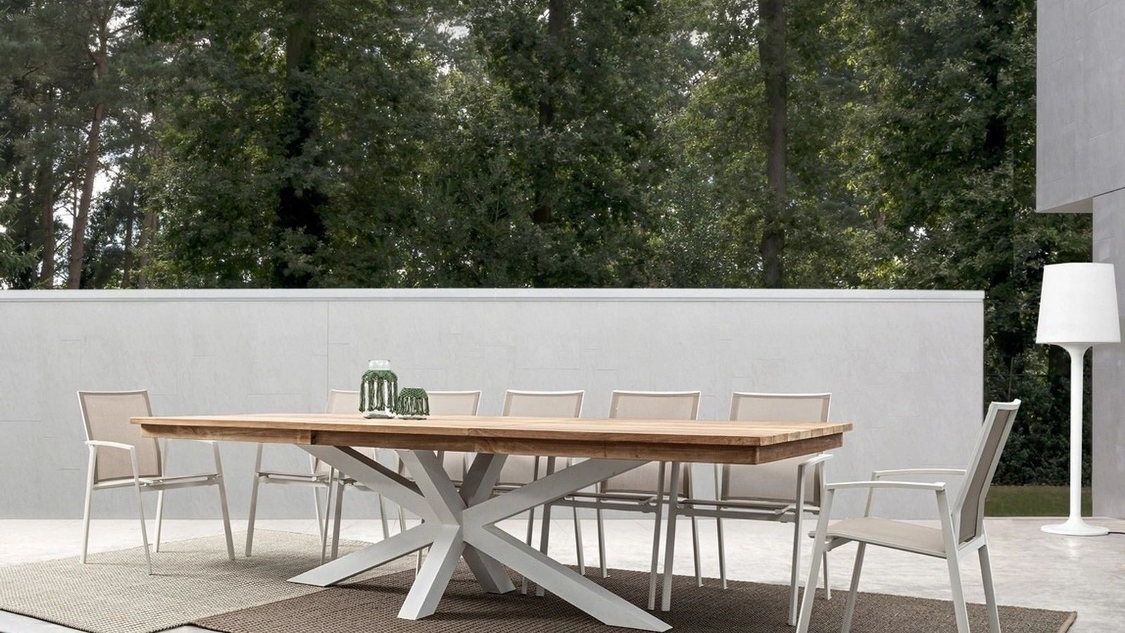 Tavolo in Teak e alluminio Palmdale di Bizzotto