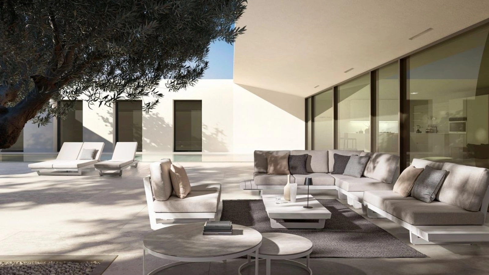 Tavolino in ceramica Talunas di Bizzotto