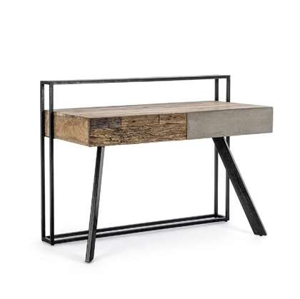 Scrivania operativa in legno e acciaio Manchester di Bizzotto