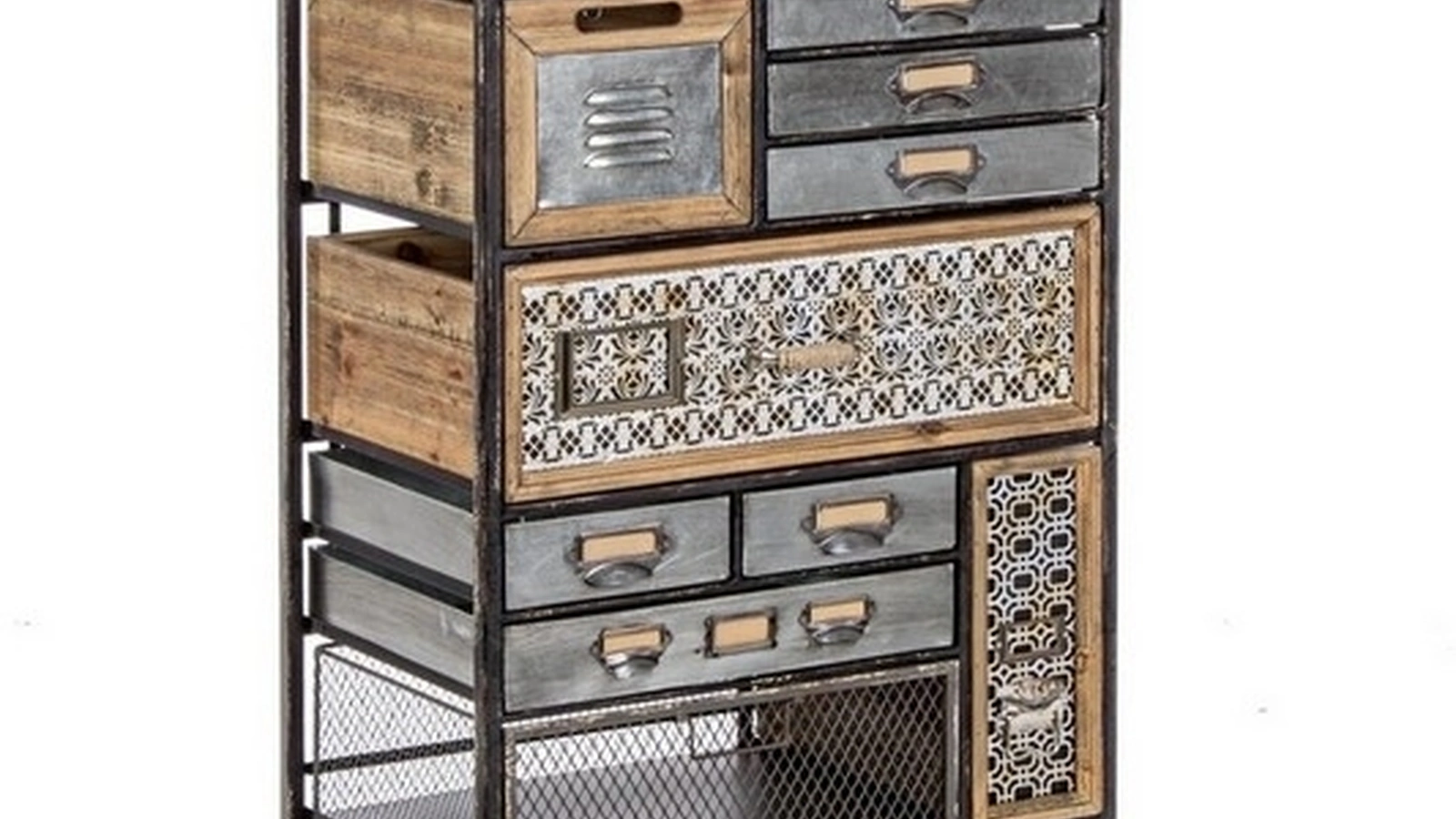 Cassettiera Ufficio Officina con 19 cassetti in metallo e legno di Bizzotto