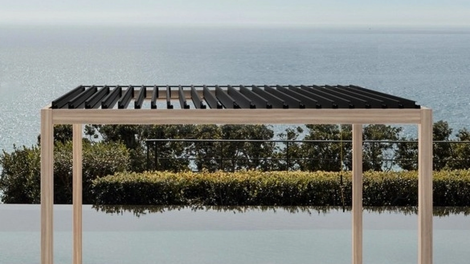 Pergola Ocean Natural Antracite a isola di Bizzotto