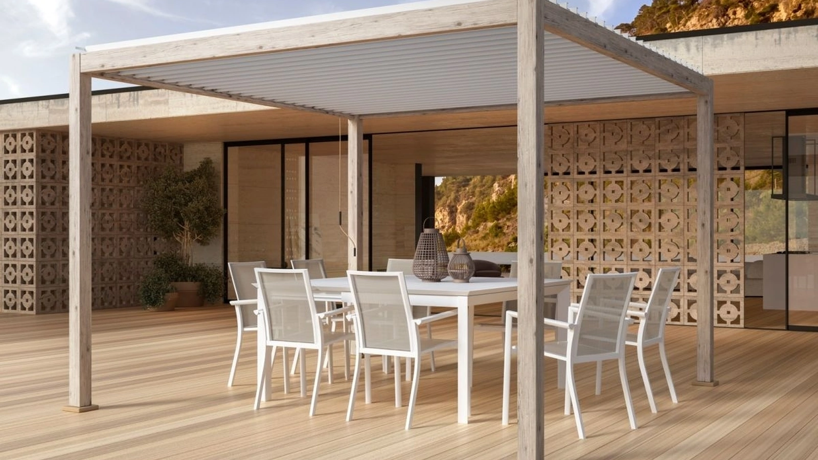 Pergola Ocean Rustic Bianco di Bizzotto